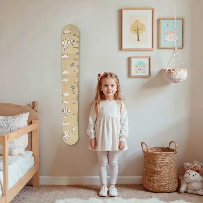 Tableau de croissance en bois pour mur - Tableau de taille pour enfants