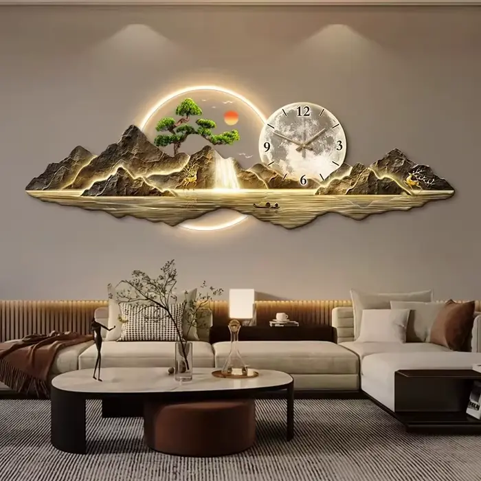 Horloge murale design nordique européen de luxe
