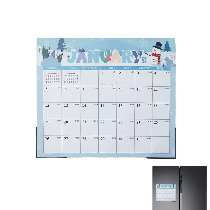 Calendrier magnétique pour réfrigérateur
