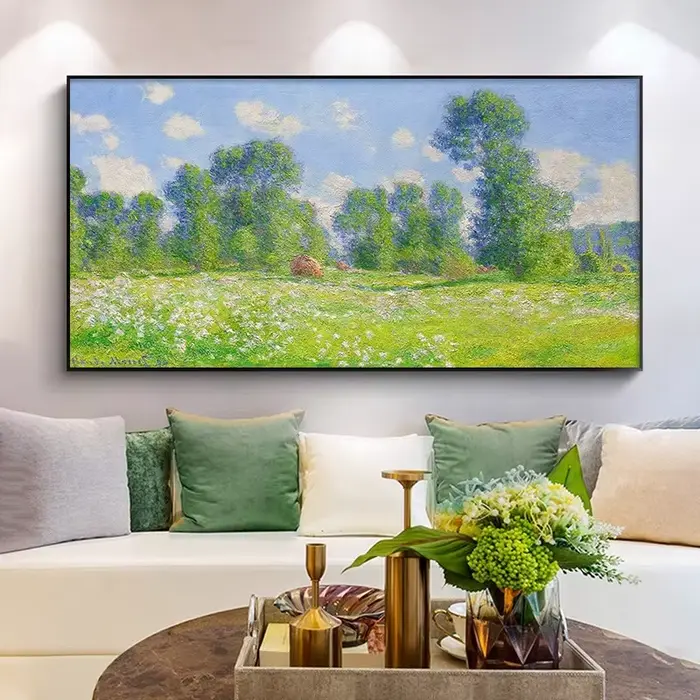 Impressionniste Monet Van Gogh peintures célèbres chambre décoration murale hôtel paysage toile affiches et impressions