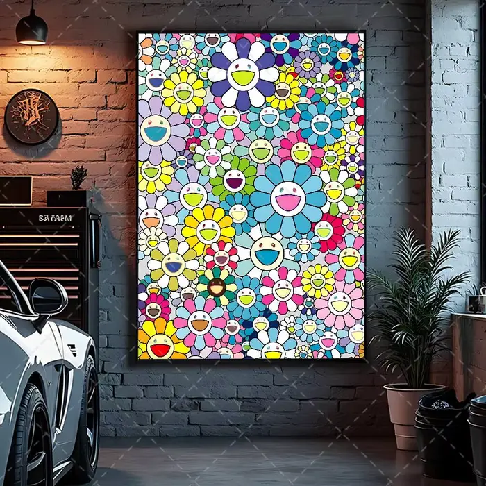 M Murakami Takashi A, hommage à Monopink, affiche d'art de 1960 avec impressions, décoration pour la