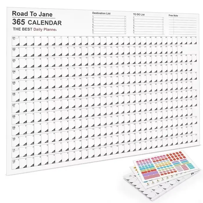 Calendrier mural 2026 nouvel