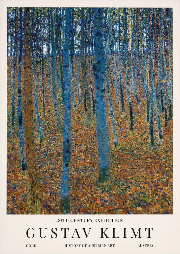 Affiches d'exposition florale classiques Gustav Klimt, imprimés Nouveau, peinture sur toile du musée