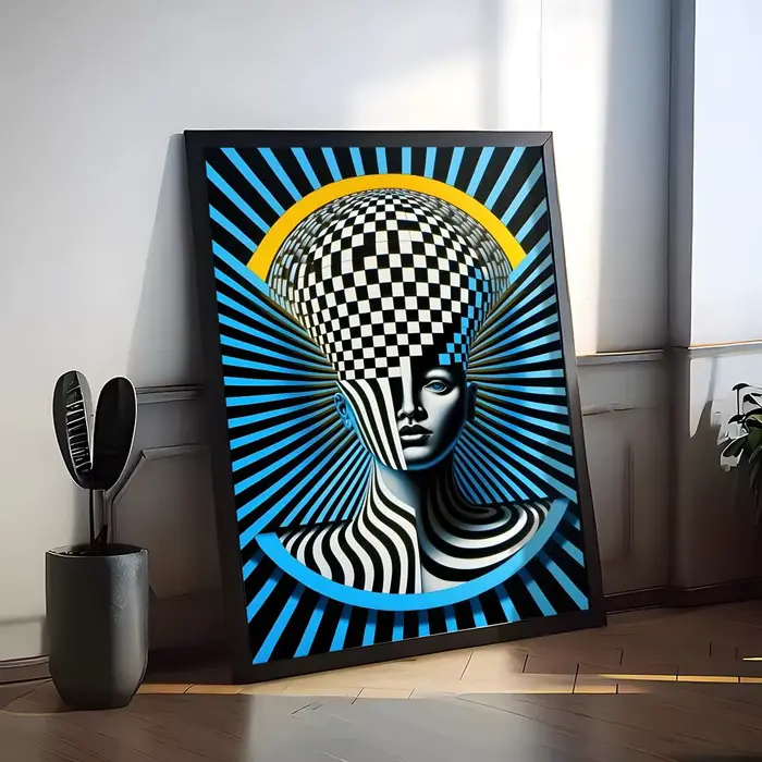 Affiche d'art futuriste abstrait