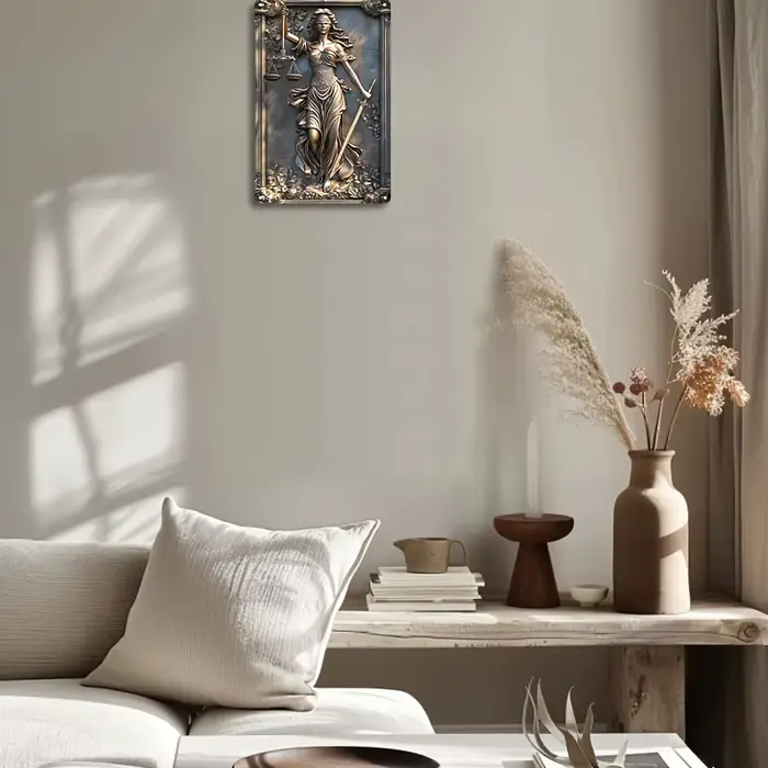 Plaque Murale Vintage en Aluminium