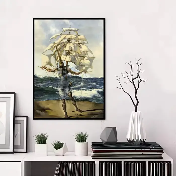 Peinture à l'huile par numéros Salvador Dali, œuvre d'art surréaliste, La persistance de la mémoire,