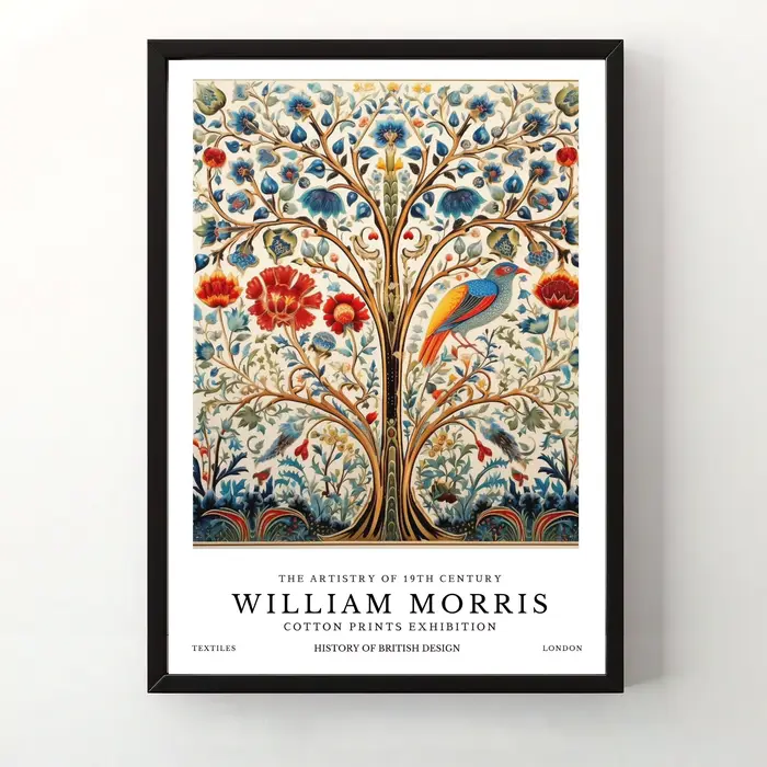 William Morris fleur animaux mur Art impression toile Vintage pays amoureux cadeau pour Dark Academia milieu du siècle botanique affiche