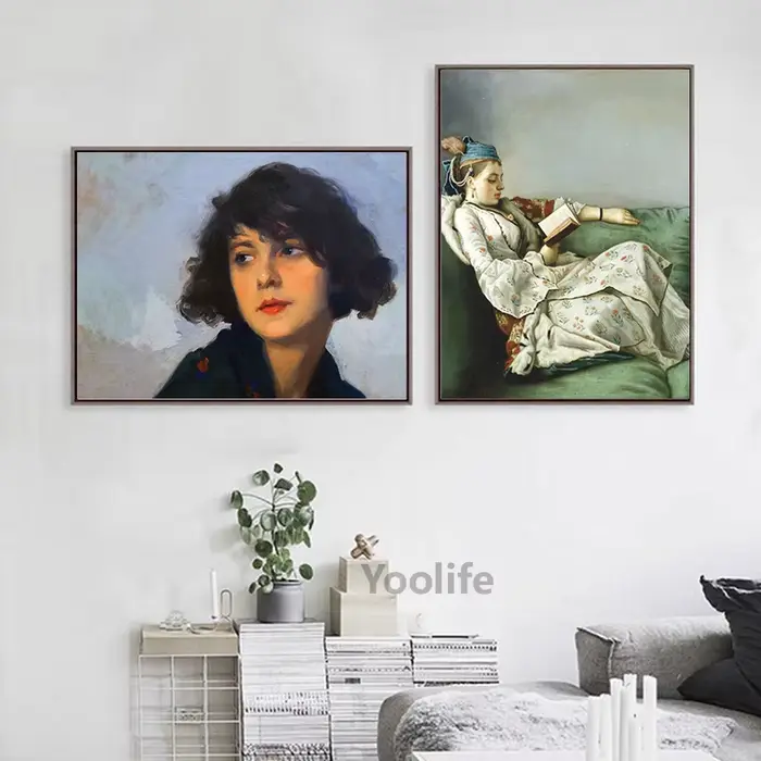 Peinture à l'huile Antique sur toile pour femme