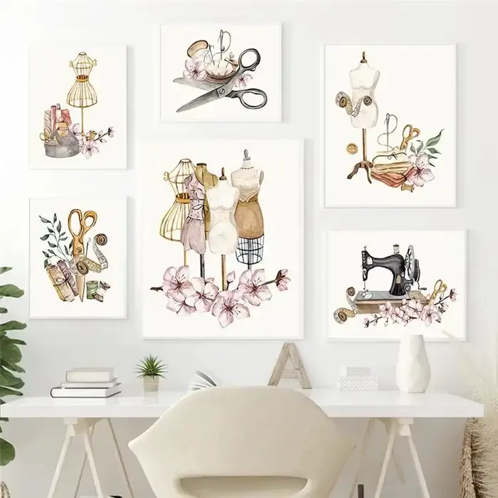 Bohème, Art mural, Machines à coudre, affiches imprimées sur toile HD pour la décoration de la maison, du salon et de la chambre à coucher