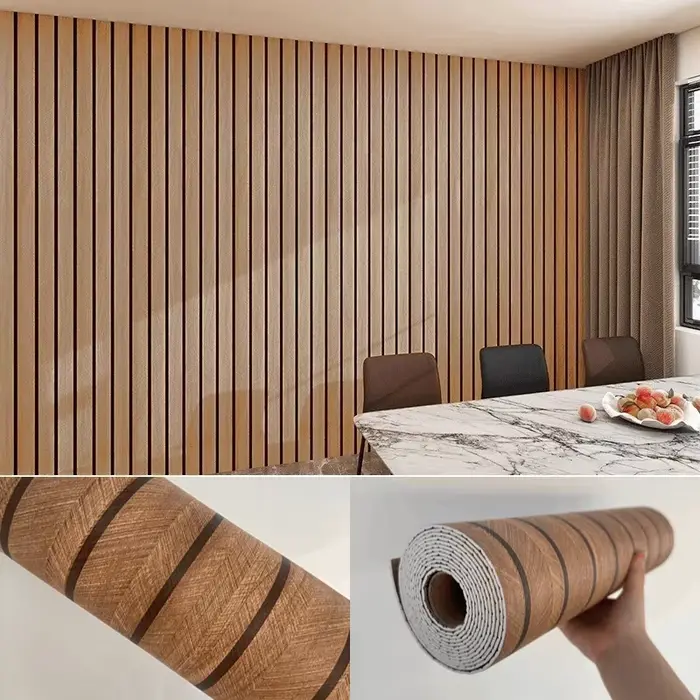 Papier peint auto-adhésif à effet bois, décoration intérieure, chambre à coucher, cuisine, revêtemen