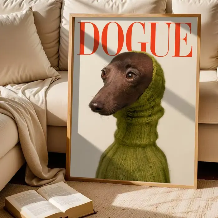 Peinture sur toile de calligraphie Dogue