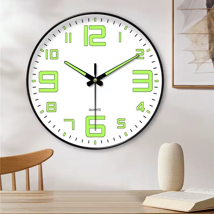 Horloge murale lumineuse sans trous