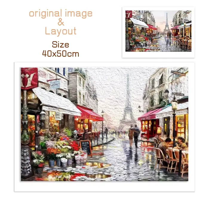 CHENISTORY – Kits de peinture par numéros de paysage de ville pour adultes
