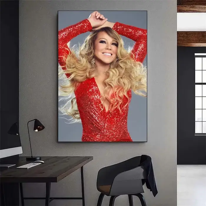 Mariah Carey Merry Christmas Singer Poster