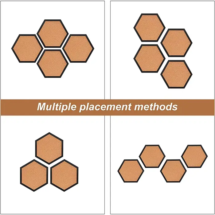 Panneau hexagonal en liège