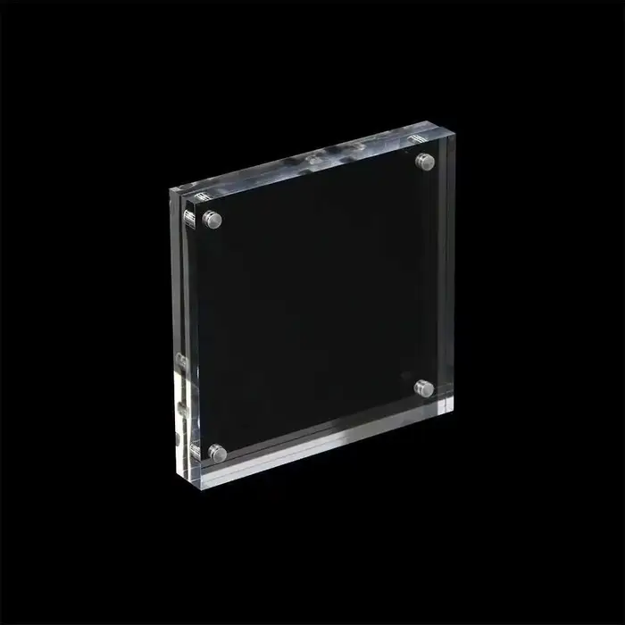 Cadre photo carré transparent, porte-photo en acrylique vierge, nuit, 120x120mm,135x135mm,150x150mm,