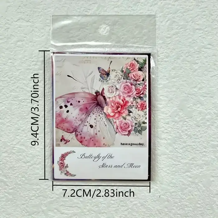 30 pièces papillon fleur thème bricolage autocollants décoratifs Pack