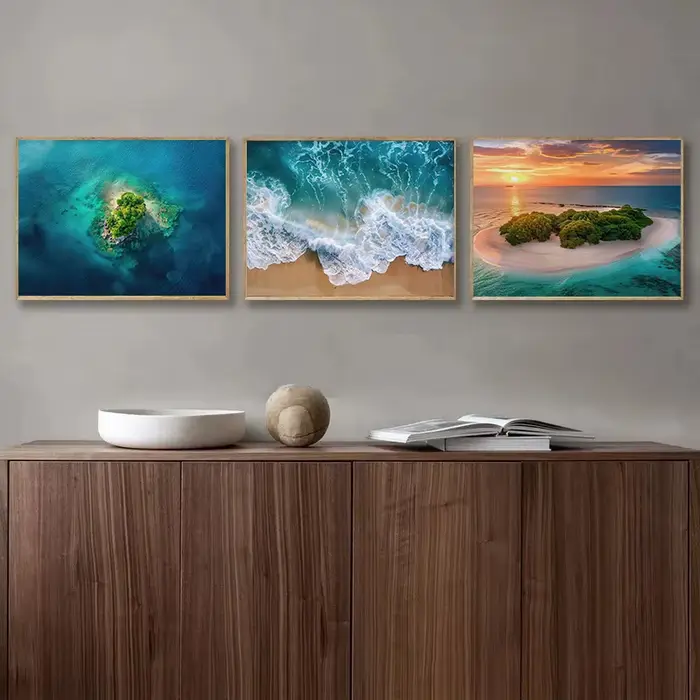 Affiche de paysage naturel nordique moderne