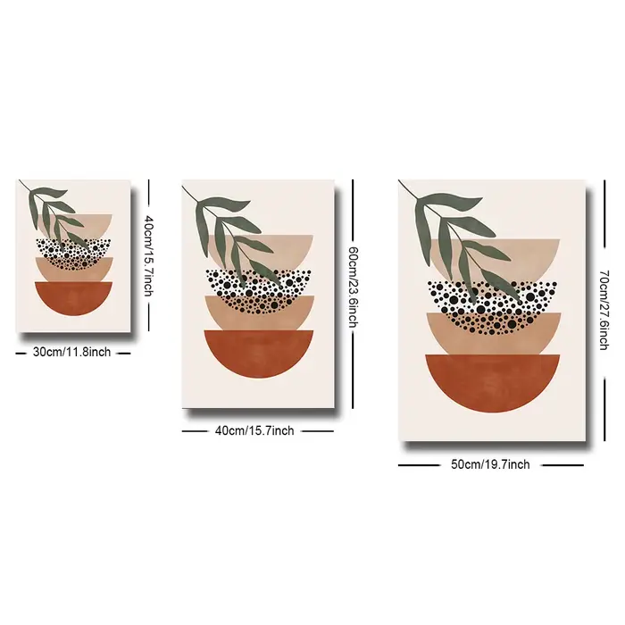 Ensemble de 3 affiches d'art mural Boho en terre cuite