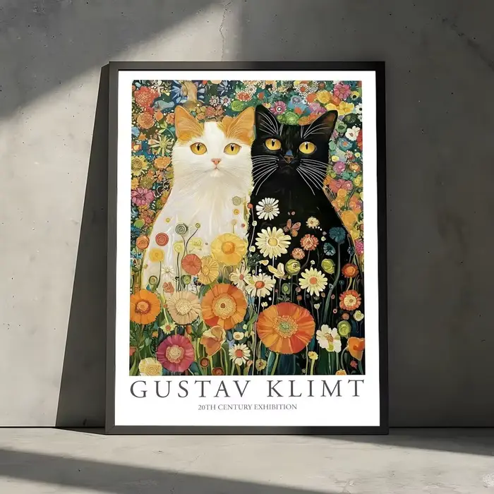 Peinture G-Gustav Klimt, calligraphie, toile de coton, affiche murale, peinture décorative de qualit