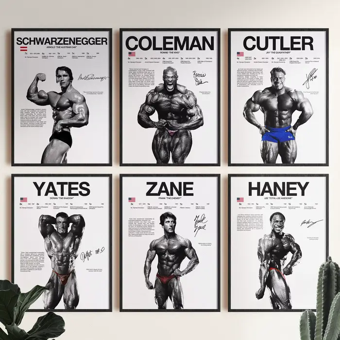 M. Olympia – affiche de légende de musculation
