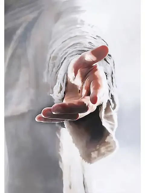 Peinture sur toile décorative de Jésus la main de Dieu, art mural chrétien de Dieu, image d'impressi