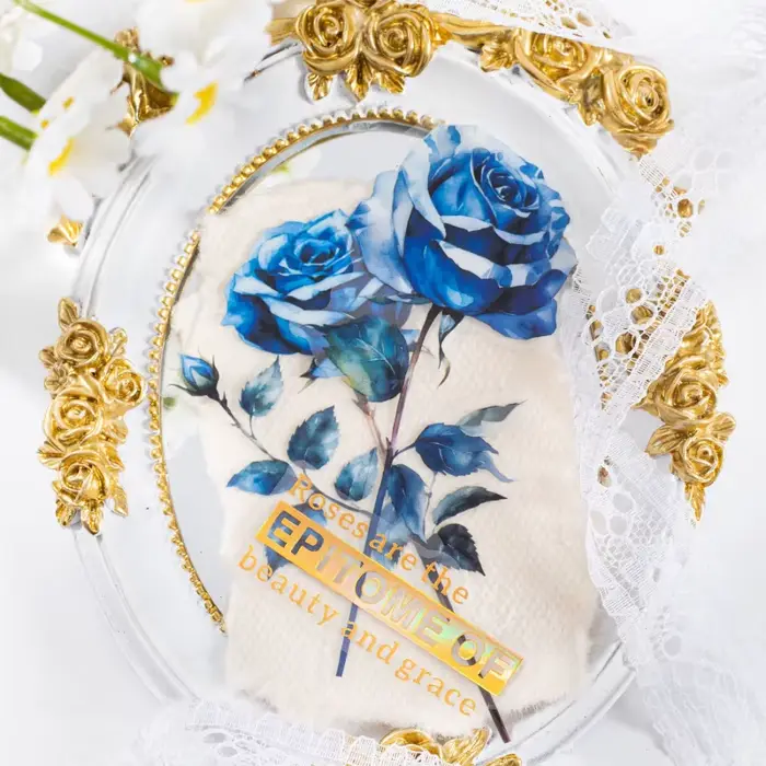 Autocollants de fleurs de roses de grande taille