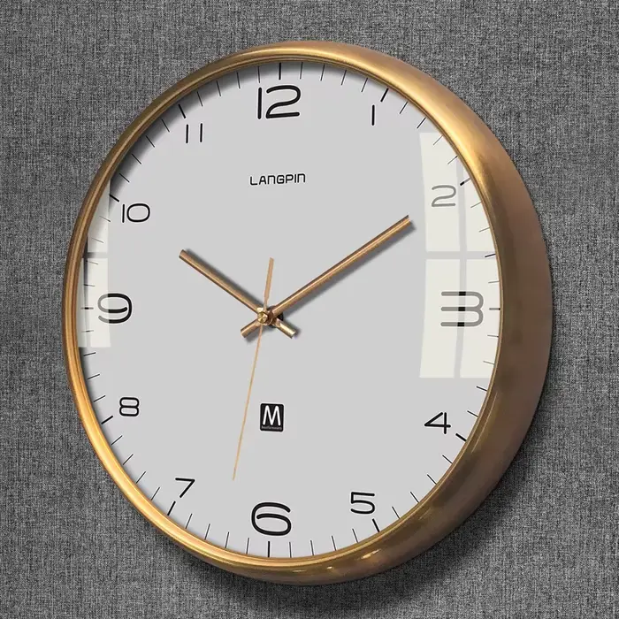 Grande Horloge Murale Vintage en Bois Massif