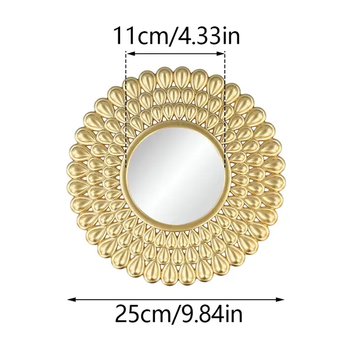Miroir décoratif moderne à cadre doré