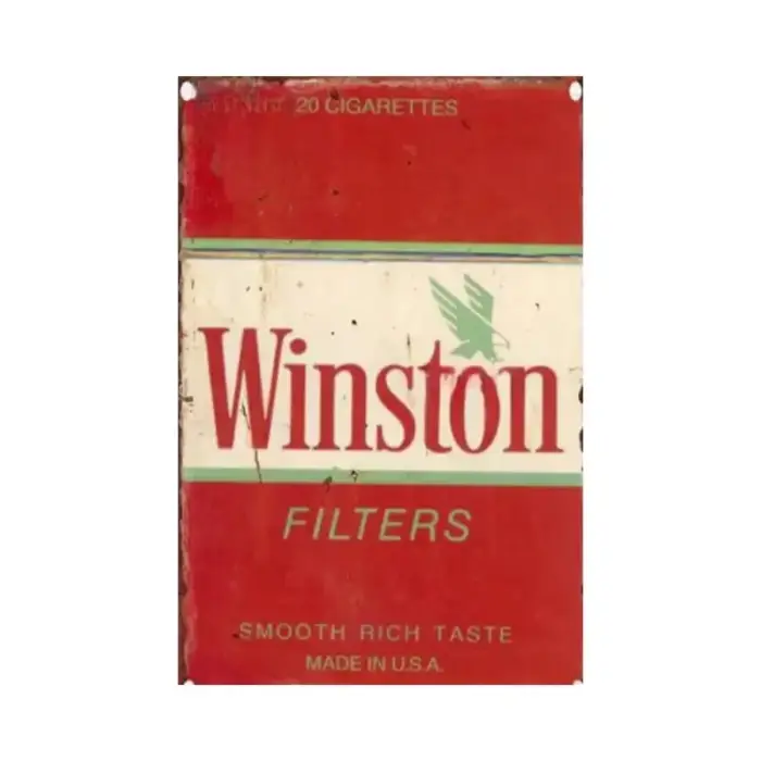 Panneau métallique Vintage pour cigarettes et tabac