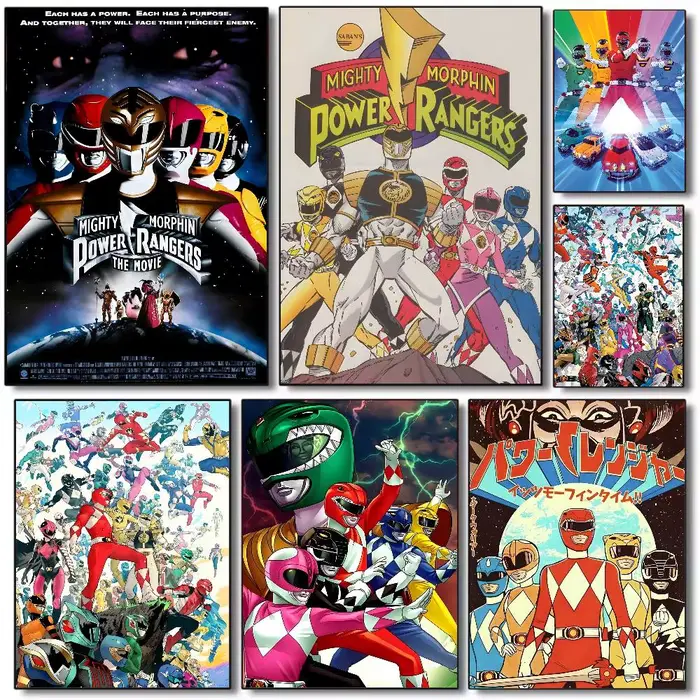 Affiche TV m-meighty Morphin Power Rangers