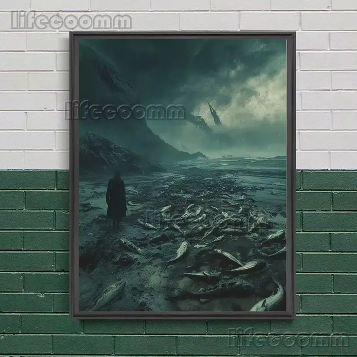 Toile d'art mural Vintage plage des morts et terre de rien