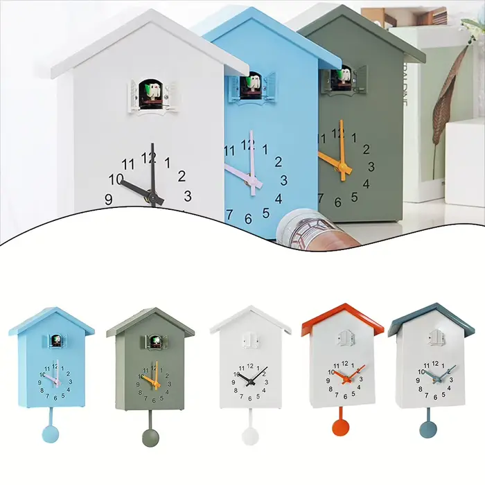 1pc horloge équipement cuisines salon bureaux modernes chambre fournitures Art alimenté par batterie chambres oiseau