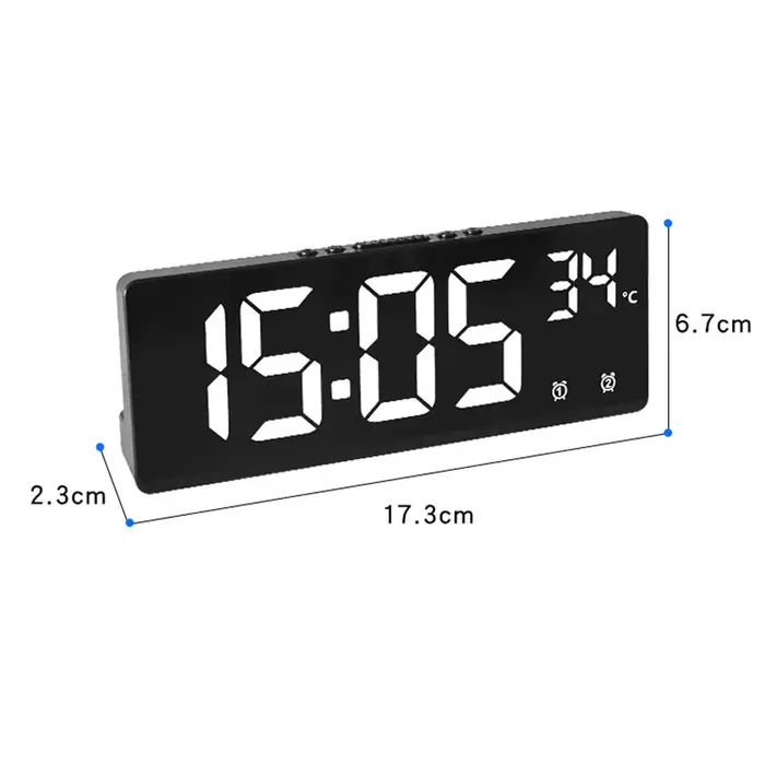 Horloge électronique commande vocale réveil numérique température
