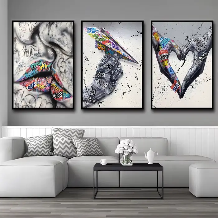 Affiche d'art Mural avec gestes de Graffiti de rue