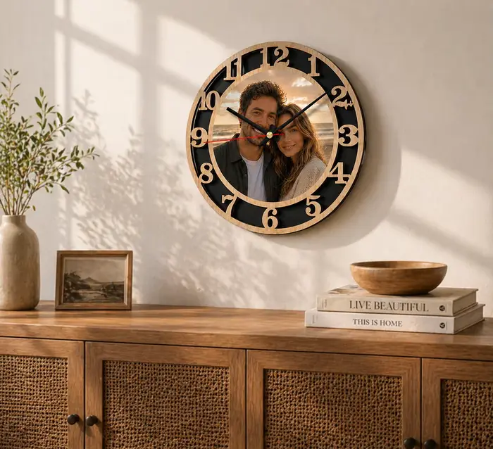 Horloge murale personnalisée avec photo