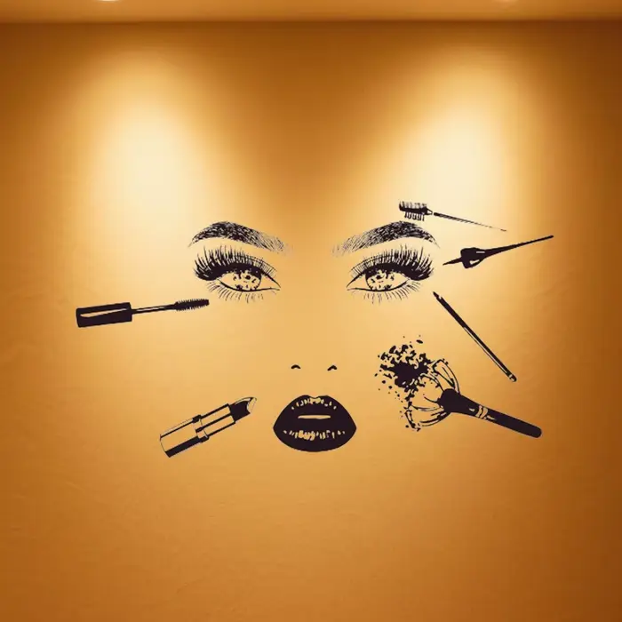 Autocollant mural de maquillage