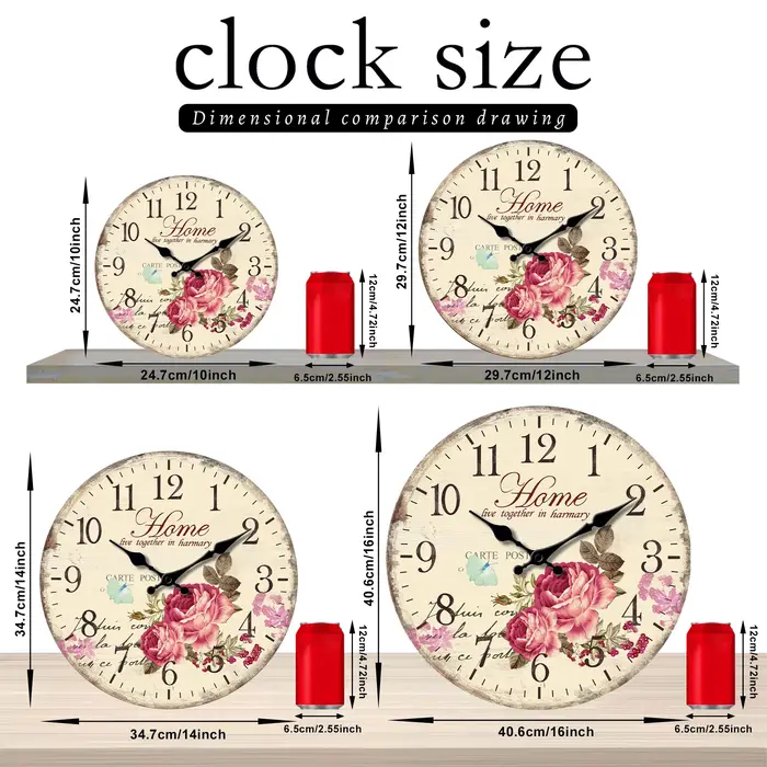 1 Horloge Murale en Bois