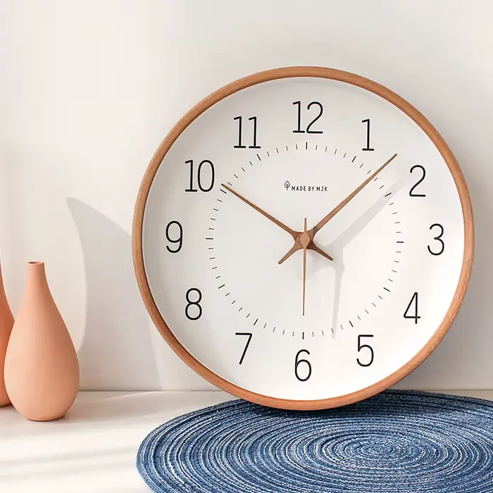 Salon moderne horloge murale en bois chambre maison décoration