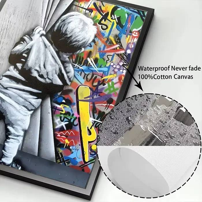 Banksy Street Graffiti toile peinture décorative, fille avec ballon, suivez vos rêves, affiche d'art de singe, impressions, décor mural de chambre