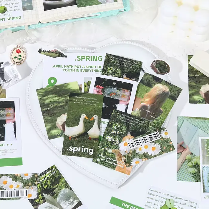 50 feuilles d'autocollants paysages quatre saisons