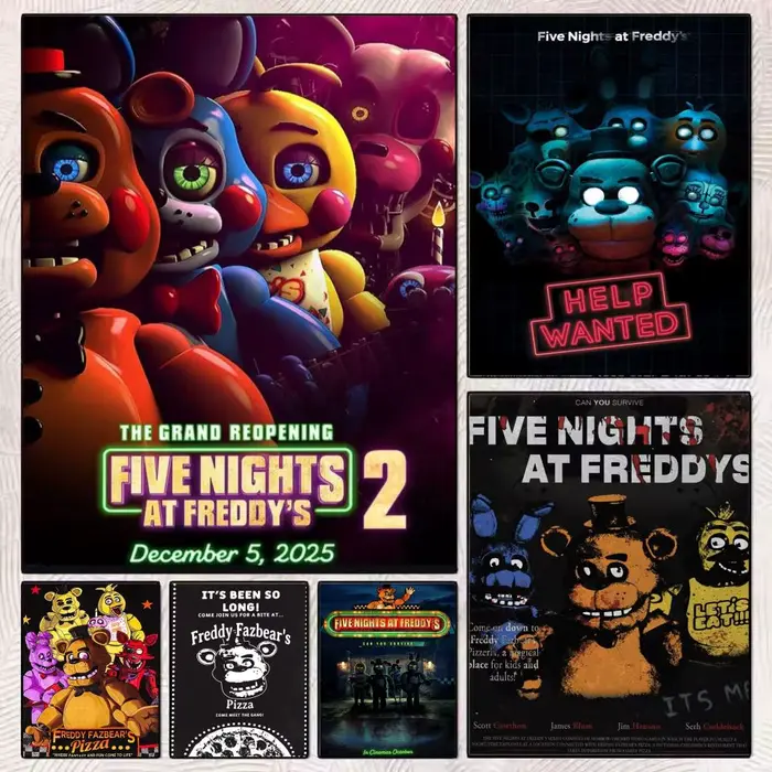 Affiche classique Fnaf Five-nights-At-Freddys