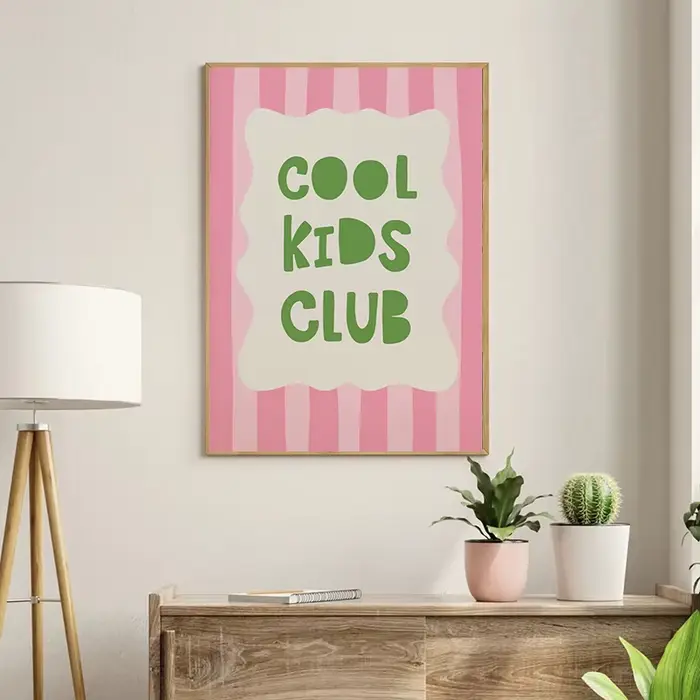 Affiche de peinture sur toile de dessin animé moderne pour enfants