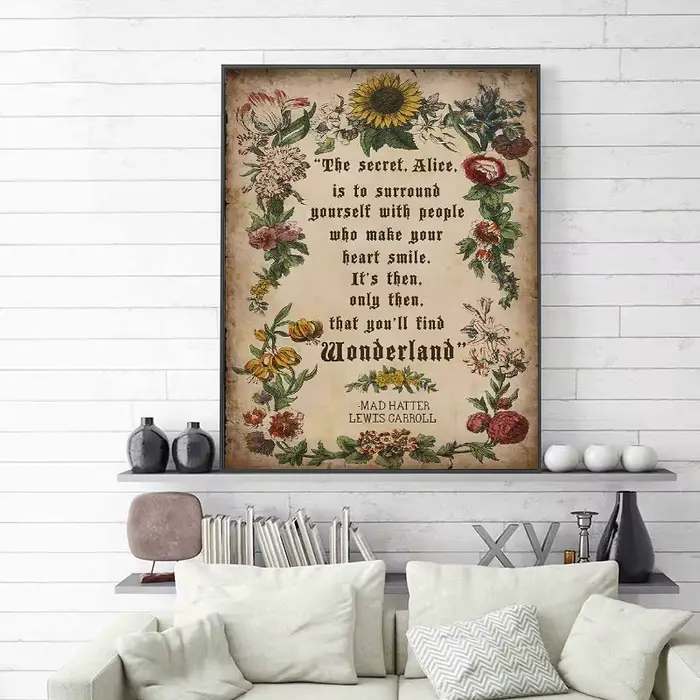 Affiches avec citation inspirante Alice au pays des merveilles