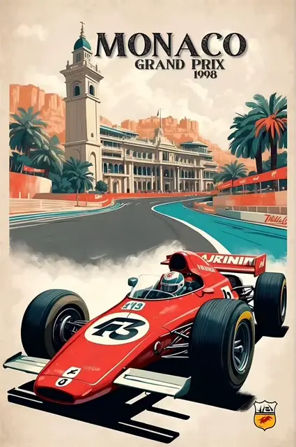 Affiche de sport automobile Vintage, Collection d'affiches de course, peinture sur toile d'art mural