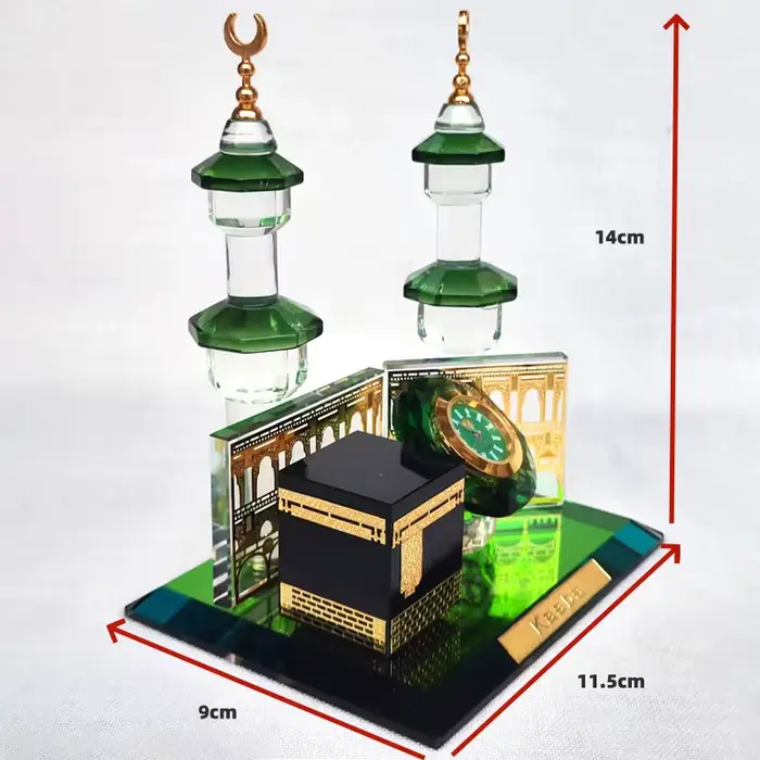 Maquette de la Tour de l'Horloge de la Kaaba en Cristal