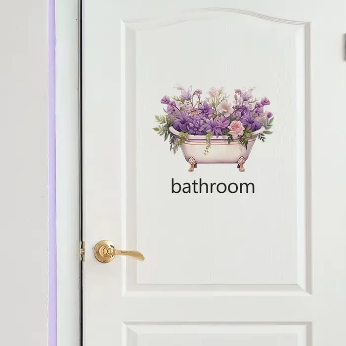 Autocollants muraux de signalisation de plantes de toilettes