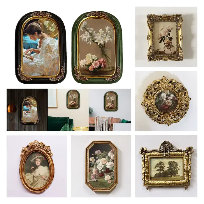 Cadre d'affichage de photos en résine Antique de luxe