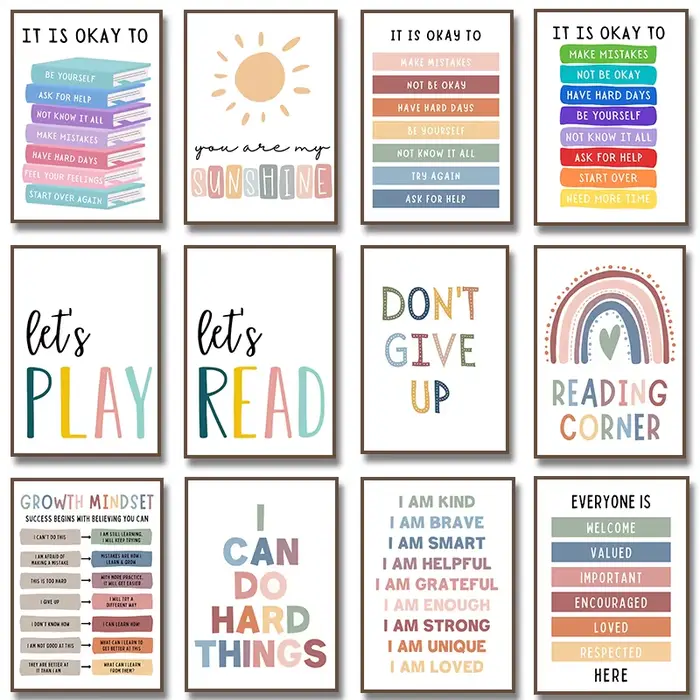 Affiche d'affirmations positives pour enfants
