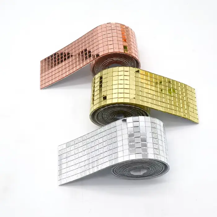 Autocollant mural miroir auto-adhésif, Mini carreaux de mosaïque carrés, pour la maison, salle de ba